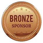 Bronze sponsor badge featuring metallic design, showcasing brand commitment and support level recognition.