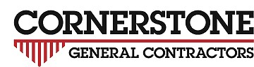 Logo for Cornerstone General Contractors, showcasing strength, professionalism, and construction expertise.