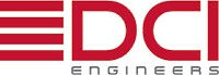 EDCI Engineers logo featuring bold red typography representing strength and innovation in engineering.