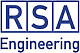 RSA Engineering logo featuring bold blue letters in squares, symbolizing professionalism and structure.