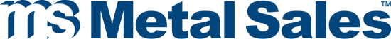 ms Metal Sales logo showcasing reliable metal products in bold blue typography.