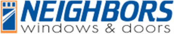 Neighbors Windows and Doors logo featuring bold typography and a stylized window graphic.